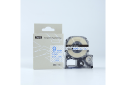 Epson LK-ST9BW, 9mm x 9m, blue text / transparent tape, compatible tape