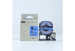 Epson LTS9BW, 9mm x 5m, blue text / white tape, compatible tape