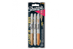 Sharpie 1986006, marker Metallic, mix of colours, 3pcs, 1.4mm, permanent