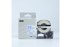 Epson LK-SS36BW, 36mm x 9m, blue text / white tape, compatible tape