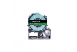 Epson LC-SD24GW, 24mm x 8m, white text / green tape, compatible tape