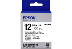 Epson LabelWorks LK-4WBB C53S654023 12mm x 9m, black text / white tape, matt, original tape