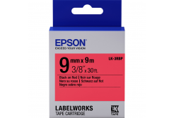 Epson LabelWorks LK-3RBP C53S653001 9mm x 9m, black text / pastel red tape, original tape