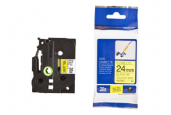 Compatible tape Brother TZ-FX651/TZe-FX651 24mm x 8m, flexi, black text/yellow tape