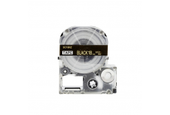 Epson LC-SC18KZ, 18mm x 8m, gold text / black tape, compatible tape