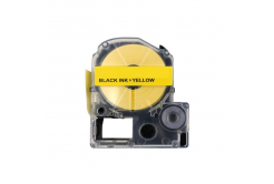 Epson LK-6YBP, C53S656005, 24mm x 9m, černý tisk / žlutý podklad,  kompatibilní páska