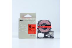 Epson LTS6RW, 6mm x 5m, red text / white tape, compatible tape