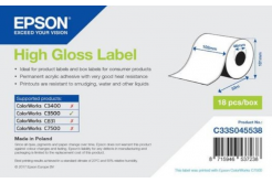 Epson C33S045538 High Gloss, for ColorWorks, 102mmx33m, white self-adhesive labels