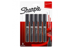 Sharpie S0187958, marker W10, black, 5pcs, 1.5-5mm, permanent, blistr