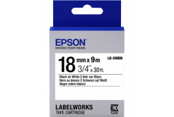 Epson LabelWorks LK-5WBN C53S655006 18mm x 9m, black text / white tape, original tape