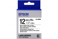 Epson LabelWorks LK-4WBW C53S654016 12mm x 9m, black text / white tape, strong adhesive, original tape