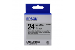 Epson LabelWorks LK-6SBE C53S656009 24mm x 9m, black text / matt silver tape, matt, original tape