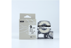 Epson LTS9KW, 9mm x 5m, black text / white tape, compatible tape