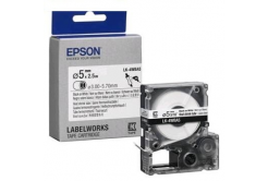 Epson LK-4WBA5 C53S654904 6mm x 9m, black text / white tape, original heat shrink