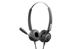 HP DHE-8000, Call Center headset, ovládání hlasitosti, černá, USB (2.0)