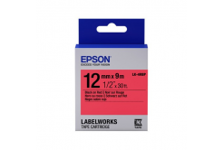 Epson LabelWorks LK-4RBP C53S654007 12mm x 9m, black text / pastel red tape, original tape