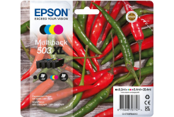 Epson 503XL T09R640 C13T09R64010 color (CMYK) multipack original ink cartridge