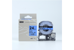 Epson LTS24BW, 24mm x 5m, blue text / white tape, compatible tape