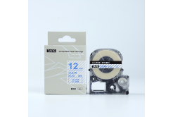 Epson LK-ST12BW, 12mm x 9m, blue text / transparent tape, compatible tape