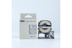 Epson LK-ST9SW, 9mm x 9m, white text / transparent tape, compatible tape