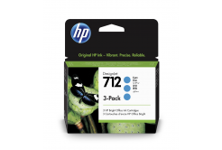 HP 712 3ED77A cyan 3pcs original ink cartridge