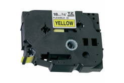 Compatible tape Brother TZ-FX641/TZe-FX641 18mm x 8m, flexi, black text/yellow tape