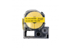 Epson LK-5YBW, C53S655010, 18mm x 9m, černý tisk / žlutý podklad, strong, kompatibilní páska