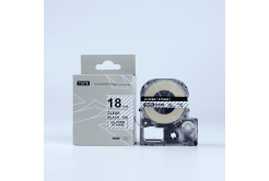 Epson LK-ST18KW, 18mm x 9m, black text / transparent tape, compatible tape