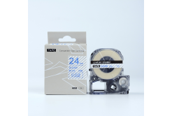 Epson LK-ST24BW, 24mm x 9m, blue text / transparent tape, compatible tape